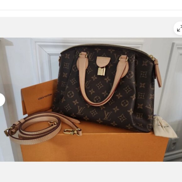 Louis Vuitton Rivoli NV PM Monogram Purse Bag With Tan Accents Authentic - Picture 2 of 16